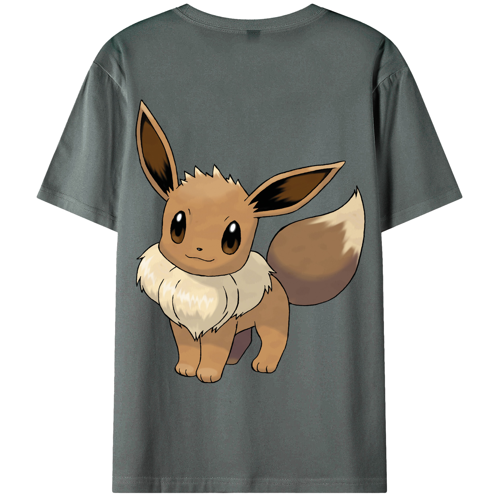 （画像用） ポケットモンスター Pokémon 綿100％ メンズ半袖Tシャツ（バックプリント） 通気性